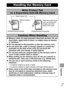 Page 109107
  Appendix
Handling the Memor y Card
Write Protect Tab 
on a Separately Sold SD Memor y Card
Cautions When Handling
zMemory cards are high-precision electronic devices. Do not 
bend them, apply force to them, or subject them to shocks 
or vibration.
zDo not attempt to disassemble or alter the memory card.
zDo not allow dirt, water or foreign objects to contact the 
terminals on the back of the card. Do not touch the 
terminals with your hands or metal objects.
zDo not peel away the original label on...