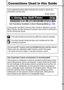 Page 31
Conventions Used in this Guide
Icons appearing below titles indicate the modes in which the 
procedure can be used.
In this guide, the Basic Camera User Guide is referred to as the 
Basic Guide, and the Advanced Camera User Guide is referred to 
as the Advanced Guide. 
This mark denotes issues that may affect the camera’s operation.
This mark denotes additional topics that complement the basic 
operating procedures.
You can use SD* memory cards and MultiMediaCards with this camera. 
These cards are...