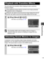 Page 7775
  Playback/Erasing
You can select the transition effect displayed when switching 
between images. 
The transition effect will not display when an image is 
switched while the camera is reading an image from the 
memory card. 
In playback mode (including single image playback and index 
playback), you can attach sound memos (up to 60 seconds) to an 
image. The sound data is saved in the WAVE format.
Playback with Transition Effects
The displayed image darkens and the next image gradually 
brightens...