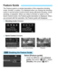 Page 6060
The Feature guide is a simple description of the respective shooting 
mode, function, or option. It is displayed when you change the shooting 
mode or use the Quick Control screen during still photo shooting, movie 
shooting, or playback. When you select a function or option on the 
Quick Control screen, the Feature guide description is displayed. When 
you proceed with the operation, the Feature guide will disappear.
Shooting mode  (Sample)
 Quick Control  (Sample)
Select [Feature guide].
Under...