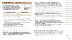 Page 159159
Before Use
Basic Guide
Advanced Guide
Camera Basics
Auto mode / Hybrid 
Auto mode
Other Shooting 
Modes
P Mode
Playback Mode
Wi-Fi Functions
Setting Menu
Accessories
Appendix
Index
Before Use
Basic Guide
Advanced Guide
Camera Basics
Auto mode / Hybrid 
Auto mode
Other Shooting 
Modes
P Mode
Playback Mode
Wi-Fi Functions
Setting Menu
Accessories
Appendix
Index
•	Be sure to make notes of the wireless LAN settings you use.
The wireless LAN settings saved to this product may change or be 
erased due to...
