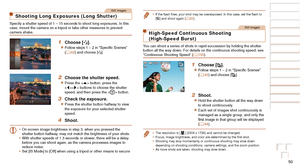 Page 5050
Before Use
Basic Guide
Advanced Guide
Camera Basics
Auto Mode / Hybrid 
Auto Mode
Other Shooting 
Modes
P Mode
Playback Mode
Wi-Fi Functions
Setting Menu
Accessories
Appendix
Index
Before Use
Basic Guide
Advanced Guide
Camera Basics
Auto Mode / Hybrid 
Auto Mode
Other Shooting 
Modes
P Mode
Playback Mode
Wi-Fi Functions
Setting Menu
Accessories
Appendix
Index
Still Images
Shooting Long Exposures (Long Shutter)
Specify a shutter speed of 1 – 15 seconds to shoot long exposures. In\
 this 
case, mount...