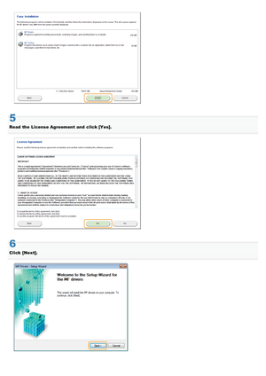Page 6875
Read  the  License Agreement  and  click [Yes].
6
Click  [Next].
>Ý>Ý>Ì>Û>Ì>ã>à
 