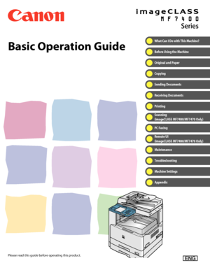 Page 1
Basic Operation Guide
Please read this guide before operating this product.After you finish reading this guide, store it in a safe place for future\
 reference.
 