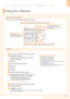 Page 27
25
    Using the e-Manual 
 A-1 
 Page configuration of the e-Manual 
 When you start the e-Manual, the screen below is displayed.  
Click a button for the
function which you want to
use or desired information.
Click to refer to the contents, glossary, and how to use the e-Manual.
Enter a keyword which you
want to search, and then click
the right button.
Click when performing troubleshooting or maintenance of the machine.
 
 A-1 
 
Preface1Installing the Machine2Configuring and Connecting the...