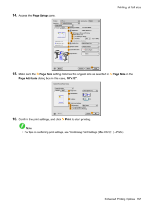 Page 371
 3ULQWLQJDWIXOOVL]H
  $FFHVVWKH3DJH6HWXSSDQH
  0DNHVXUHWKH % 3DJH6L]HVHWWLQJPDWFKHVWKHRULJLQDOVL]HDVVHOHFWHGLQ $ 3DJH6L]HLQWKH
3DJH$WWULEXWHGLDORJER[LQWKLVFDVH[
  &RQ