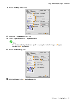 Page 455
 7LOLQJDQGPXOWLSOHSDJHVSHUVKHHW
  $FFHVVWKH3DJH6HWXSSDQH
  6HOHFWWKH , 3DJH/D\RXWFKHFNER[
  &OLFN3DJHV6KHHWLQWKH , 3DJH/D\RXWOLVW
 1RWH
