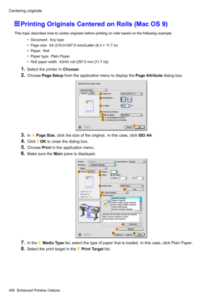 Page 464
 &HQWHULQJRULJLQDOV
 3ULQWLQJ2ULJLQDOV&HQWHUHGRQ5ROOV0DF26
 7KLVWRSLFGHVFULEHVKRZWRFHQWHURULJLQDOVEHIRUHSULQWLQJRQUROOVEDVHGRQWKHIROORZLQJH[DPSOH
 