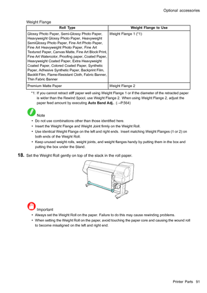 Page 105
 2SWLRQDODFFHVVRULHV
:HLJKW)ODQJH
 5ROO7\SH:HLJKW)ODQJHWR8VH
 *ORVV\3KRWR3DSHU6HPL*ORVV\3KRWR3DSHU
+HDY\ZHLJKW*ORVV\3KRWR3DSHU+HDY\ZHLJKW
6HPL*ORVV\3KRWR3DSHU)LQH$UW3KRWR3DSHU
)LQH$UW+HDY\ZHLJKW3KRWR3DSHU)LQH$UW
7H[WXUHG3DSHU&DQYDV0DWWH)LQH$UW%ORFN3ULQW
)LQH$UW:DWHUFRORU3URR