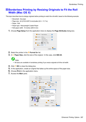 Page 301
 %RUGHUOHVV3ULQWLQJ
 %RUGHUOHVV3ULQWLQJE\5HVL]LQJ2ULJLQDOVWR)LWWKH5ROO
:LGWK0DF26;
 7KLVWRSLFGHVFULEHVKRZWRHQODUJHRULJLQDOVEHIRUHSULQWLQJWRPDWFKWKHUROOZLGWKEDVHGRQWKHIROORZLQJH[DPSOH
 