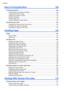 Page 4
��  Contents
Contents

Basic Printing Workflow  106
Pr� nt � ng procedure ........................................................................................106
Pr � nt � ng Opt � ons Us � ng Rolls and Sheets ........................................................................\
........106
Load � ng and Pr � nt � ng on Rolls ........................................................................\
.........................108
Load � ng and Pr � nt � ng on Sheets...