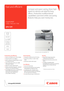 Page 1The image shown above is the imageRUNNER 1750i 
Compact and space saving, these high-
speed A4 devices are ideal for busy 
offices. Productive multifunctional 
capabilities save time while cost saving 
features help you save money too.
Fast and efficient
Productivity and efficiency.
• Easy-to-use tiltable touch-screen display 
•   Fast print speeds up to 50ppm
•   Send in colour to a network folder or email 
in a variety of formats
•   Fewer interruptions with up to 2,300 
sheet paper capacity
•...
