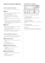 Page 5\bow to Use the e-Manual
\bow to Install the e-Manual
This section descri\bes how to install the e-Manual\f
 
■ Windows
1\f  Insert the User Software CD-ROM in your computer\f
2\f  Select the language for the e-Manual\f
3\f  Click [Custom Installation]\f
4\f  Select [USB Connection], and click [\wNext]\f
5\f  Clear all the chec\wk \boxes except for [Manuals]\f
6\f  Click [Install]\f
7\f  Read the License Agreement, and then c\wlick [Yes] to 
agree\f 
The e-Manual is saved in the [Program Files] folder on...