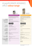 Page 16imageRUNNER ADVANCE 
office colour range
Core Functions
Reader/Document feeder
Scan Speed (A4, 300 dpi)
Copy/Print Speed A4
Warm-up time
First copy out time
User Interface
Paper capacity Std
Paper capacity Max
Paper size
Paper weights
Printer language
Processor
Memory/ Hard Disk Drive
Interface
Power Consumption Sleep Mode
Power Consumption Max
Finishing options
SR
imageRUNNER ADVANCE C2200 series
The imageRUNNER ADVANCE C2200 series delivers quality colour communication in a small footprint. Easy...