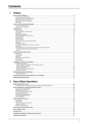 Page 53
  
Contents
1 Preface
How to Use This Manual  . . . . . . . . . . . . . . . . . . . . . . . . . . . . . . . . . . . .\
 . . . . . . . . . . . . . . . . . . . . . . . . . . . . . . . . . . . . . . . . . . . 6Symbols Used in This Manual . . . . . . . . . . . . . . . . . . . . . . . . . . . . . . . . . . . . \
. . . . . . . . . . . . . . . . . . . . . . . . . . . . . . . . . . . . . . . . . . . . . . . . . . \
. . . 6
Keys and Buttons Used in This Manual  . . . . . . . . . . . . . . . . . . . . . . . . ....