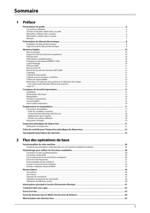 Page 913
  
Sommaire
1 Préface
Présentation du guide . . . . . . . . . . . . . . . . . . . . . . . . . . . . . . . . . . . . \
. . . . . . . . . . . . . . . . . . . . . . . . . . . . . . . . . . . . . . . . . . . . . 6Conventions adoptées  . . . . . . . . . . . . . . . . . . . . . . . . . . . . . . . . . . . . \
. . . . . . . . . . . . . . . . . . . . . . . . . . . . . . . . . . . . . . . . . . . . . . . . . . . . . \
. . . . . . 6
Touches et boutons utilisés dans ce guide  . . . . . . . . . . . . . . . . . . ....