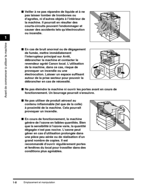 Page 120Emplacement et manipulation1-8
Avant de commencer à utiliser la machine
1
 