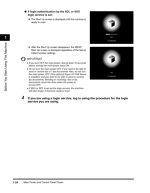 Page 50Main Power and Control Panel Power1-24
Before You Start Using This Machine
1
IMPORTANT
 