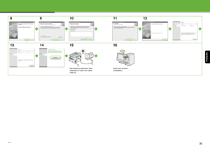 Page 47Français
29
8 9 10 11 12
13 14 15
Raccordez la machine à votre 
ordinateur à l’aide d’un câble 
USB (A).
16
Vous avez terminé 
l’installation.
A
30
 