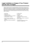 Page 16xiv
Legal Limitation on Usage of Your Product 
and the Use of Images
Using your product to scan, print or otherwise reproduce certain documents, and the use of such 
images as scanned, printed or otherwise reproduced by your product, may be prohibited by law 
and may result in criminal and/or civil liability. A non-exhaustive list of these documents is set forth 
below. This list is intended to be a guide only. If you are uncertain about the legality of using your 
product to scan, print or otherwise...