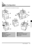 Page 251System Configuration7-3
7-37-3 7-3
Handling Options
7
77 7
System Configuration
System ConfigurationSystem Configuration System Configuration
The following options can be attached to the machine.
A
AA AFeeder (DADF-H1)
Feeder (DADF-H1)Feeder (DADF-H1) Feeder (DADF-H1)
B
BB BFinisher-J1
Finisher-J1Finisher-J1 Finisher-J1
C
CC CCassette Feeding Unit-W1
Cassette Feeding Unit-W1Cassette Feeding Unit-W1 Cassette Feeding Unit-W1
D
DD DInner 2way Tray-A1
Inner 2way Tray-A1Inner 2way Tray-A1 Inner 2way Tray-A1...