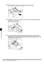 Page 268Envelope Feeder Attachment-B17-20
7-207-20 7-20
7
77 7
Handling Options
2
22 2Grip the handle and pull out the paper drawer until it stops.
Grip the handle and pull out the paper drawer until it stops.Grip the handle and pull out the paper drawer until it stops. Grip the handle and pull out the paper drawer until it stops.
3
33 3Squeeze the lever on the left guide, as shown below, and pull out the left 
Squeeze the lever on the left guide, as shown below, and pull out the left Squeeze the lever on the...