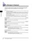 Page 52When a Message Is Displayed3-2
3
Troubleshooting
When a Message Is Displayed
If the printer is unable to print for some reason, the Error Indicator lights up and a message 
indicating the cause of the problem is displayed on the touch panel display. When these 
messages are displayed, take the appropriate action to solve the problem.
NOTE
 
•If a message indicating another problem occurs at the same time as the first error message, a warning message will not be displayed.
•If the message is shown with...