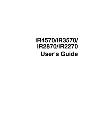 Page 1iR4570/iR3570/
iR2870/iR2270
Users Guide
 