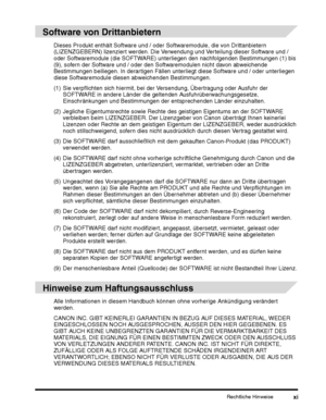 Page 185Rechtliche Hinweisexi
(9) Der menschenlesbare Anteil (Quellcode) der SOFTWARE ist nicht Bestandteil Ihrer Lizenz.
 