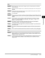 Page 79List of Error Messages3-11
Troubleshooting
3
# 853
Cause 1 When trying to print a large number of pages, the job is not performed due to insufficient memory resources.
Remedy Reduce the number of pages to print, or per form the print job again when no other jobs are 
reserved.
Cause 2 The job could not be process ed, because it was cancelled from the printer driver while the 
print data was being sent to the machine.
Remedy Try printing again.
Cause 3 The spool memory is full  when Use Spooler in Network...