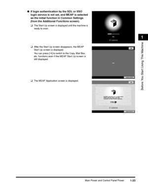 Page 49Main Power and Control Panel Power1-23
Before You Start Using This Machine
1
 