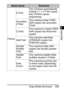 Page 2651
Copy Mode Summary5-5
5
Appendix
Mode NameSummary
Finishing
Z-FoldThe machine automatically 
Z-folds 11 x 17/A3 copies 
into LTR/A4 copies, 
respectively.
Accordion 
Z-Fold The machine folds LTRR/
A4R copies into accordion 
Z-fold.
C-Fold The machine C-folds LTRR/
A4R copies into three-fold 
copies.
Half Fold The machine half-folds 
LTRR/A4R copies into 
STMT/A5 copies.
Double 
Parallel 
Fold The machine folds A4R 
copies into double parallel 
fold.
Saddle 
Fold The machine saddle-folds 
multiple sheets...