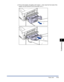 Page 4107-15
Troubleshooting
7
Paper Jams
❑Pull out the duplex unit gently until it stops a, then raise the front side of the 
duplex unit and remove it from the printer unit b.
b
a
 