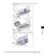 Page 4127-17
Troubleshooting
7
Paper Jams
❑Raise the sub-output tray slightly a, then unhook the hook of the black 
transport guide b.
❑Open the sub-output tray to the position shown in the ﬁgure.
a
b
 