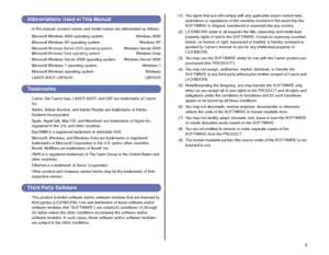 Page 4 3 
Abbreviations Used in This Manual 
In this manual, product names and model names are abbreviated as follows:
Microsoft Windows 2000 operating system: Windows 2000
Microsoft Windows XP operating system: Windows XP
Microsoft
 
  Windows Server 2003 operating system:
 
Windows Server 2003
Microsoft
 
  Windows Vista operating system:
 
Windows Vista
Microsoft Windows Server 2008 operating system: Windows Server 2008
Microsoft Windows 7 operating system: Windows 7
Microsoft Windows operating system:...