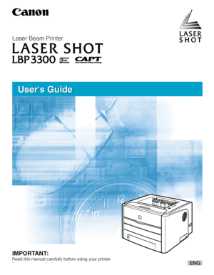 Page 1   
Laser Beam Printer  
ENG
IMPORTANT:
Read this manual carefully before using your printer.
Save this manual for future reference.
Users Guide Users Guide
 