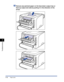 Page 3517-12
Troubleshooting
7
Paper Jams
10Remove any jammed paper on the face-down output tray or 
face-up output slot side by pulling it in the direction of the 
arrow.
 