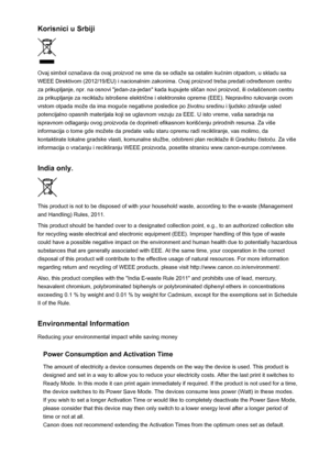 Page 110Korisnici u Srbiji
Ovaj simbol označava da ovaj proizvod ne sme da se odlaže sa ostalim kućnim otpadom, u skladu sa
WEEE Direktivom (2012/19/EU) i nacionalnim zakonima. Ovaj proizvod treba predati određenom centru
za prikupljanje, npr. na osnovi "jedan-za-jedan" kada kupujete sličan novi proizvod, ili ovlašćenom centru za prikupljanje za reciklažu istrošene električne i elektronske opreme (EEE). Nepravilno rukovanje ovom
vrstom otpada može da ima moguće negativne posledice po životnu sredinu i...