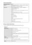 Page 299Network SpecificationsCommunication protocolTCP/IPWired LANSupported Standards: IEEE802.3u (100BASE-TX) / IEEE802.3 (10BASE-T)
Transfer speed:  10 M/100 Mbps (auto switching)Wireless LANSupported Standards:  IEEE802.11n / IEEE802.11g / IEEE802.11b
Frequency bandwidth:  2.4 GHz
Channel:  1-11 or 1-13
* Frequency bandwidth and available channels differ depending on country or
region.
Communication distance:  Indoors 164 feet/50 m
* Effective range varies depending on the installation environment and...