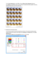 Page 384On the Color Adjustment  tab, select OK to close the  Manual Color Adjustment  dialog box.
On the  Main tab, select  OK, and then execute printing. The printer then prints a pattern in which the
intensity/contrast that you set is the center value.6.
Adjusting the intensity/contrast
Look at the print results and select the image that you like best. Then enter the intensity/contrast
numbers indicated at the bottom of that image into the  Intensity and Contrast  fields on the  Color
Adjustment  tab.
Clear...