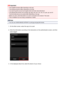 Page 68Important•
The available functions differ depending on the app.
•
The printing procedure differs depending on the app.
•
You need to get the account and register photo and other data beforehand.
•
The following file formats can be printed: jpg, jpeg, pdf, docx, doc, xlsx, xls, pptx, ppt, and rtf.The file formats that can be printed differ depending on the app.
•
Before you print, check that printer is on and is connected to the network. Then start.
•
This is available if you are using a smartphone or...