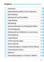 Page 11
9
Chapters
Introduction2
Getting Started and Basic Camera Operations41
Basic Shooting93
Setting the AF and Drive Modes99
Image Settings165
GPS Settings227
Advanced Operations for Photographic Effects243
Flash Photography285
Shooting with the LCD Monitor (Live View Shooting)297
Shooting Movies333
Image Playback393
Post-Processing Images445
Sensor Cleaning457
Transferring Images to a Computer and Print Ordering465
Customizing the Camera479
Reference523
Downloading Images to a Computer / Software595
1
2
3...