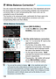 Page 200
198
You can correct the white balance that is set. This adjustment will have 
the same effect as using a commercially-available color temperature 
conversion filter or color compens ating filter. Each color can be 
corrected to one of nine levels.
This function is for advanced users,  particularly for those users who 
understand the use of color temperature conversion and color 
compensating filters and their effects.
1Select [WB Shift/Bkt.].
  Under the [ z2] tab, select [ WB 
Shift/Bkt. ], then press...