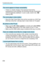 Page 572
570
Troubleshooting Guide
 If there is a drastic change in the exposure level during 
autoexposure movie shooting, the recording will stop momentarily 
until the brightness stabilizes. In such a case, shoot in the < a> 
mode (p.340).
  Since the High Frame Rate movie will be recorded as a 29.97 fps/
25.00 fps movie file, it will play  back in slow motion at 1/4 speed.
  Make sure the [ 53: Video system ] is correctly set to [ For NTSC] 
or [ For PAL ] (depending on the video system of your TV set)....