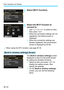 Page 626W-12
Basic Operation and Settings
5Select [Wi-Fi function].
6Select the Wi-Fi function to 
connect to.
Use < 5> or < 9> to select an item, 
then press < 0>.
 When the connection settings are not 
registered, the setting screen is 
displayed.
 When the connection settings are 
already registered, the reconnection 
screen is displayed (p.W-42).
 When using the NFC function, see page W-16.
The [Built-in wireless settings] screen 
displayed in step 5 is the portal screen 
for setting the wireless...