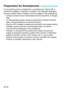 Page 632W-18
To use [q] (Connect to smartphone), a smartphone on which iOS or 
Android is installed is necessary.  In addition, the dedicated application 
Camera Connect (free of charge) must be installed on the smartphone.
 Camera Connect can be downloaded from the App Store or Google 
Play.
 For the operating system versions supported by Camera Connect, 
refer to the download site of Camera Connect.
 When an NFC-enabled smartphone is touched to the camera before 
installing Camera Connect, the download...