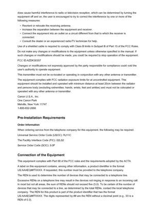 Page 134does cause harmful interference to radio or television reception, which can be determined by turning theequipment off and on, the user is encouraged to try to correct the interference by one or more of the
following measures:•
Reorient or relocate the receiving antenna.
•
Increase the separation between the equipment and receiver.
•
Connect the equipment into an outlet on a circuit different from that to which the receiver is connected.
•
Consult the dealer or an experienced radio/TV technician for...