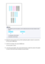 Page 217Note
•
If it is difficult to pick the best pattern, pick the setting that produces the least noticeable verticalstreaks.
A: Unnoticeable vertical streaks
B: Noticeable vertical streaks
10.
Repeat the same procedure until you finish inputting the pattern number for columns B to
M, then press the  OK button.
11.
Confirm the message, then press the  OK button.
The second pattern is printed.
12.
Look at the second pattern, then use the  or  button to select the number of the pattern
in column N that has the...