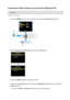 Page 36Connection without Using an Access Point (Windows XP)
Restrictions
(Appears in a new window)
1.
Press the  HOME button (A) on the printer, then press the left  Function button (B).
2.
Select Access point mode active , then press the OK button.
3.
Check the  SSID displayed in the printer screen.
4.
Press the right  Function button (C), check the  Password (network key), then press the
Back  button (D).
You will use the  SSID and Password  (network key) in the subsequent steps.
36
 