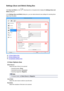 Page 599Settings (Scan and Stitch) Dialog BoxClick  Scan and Stitch  on the 
 (Scanning from a Computer) tab to display the  Settings (Scan and
Stitch)  dialog box.
In the  Settings (Scan and Stitch)  dialog box, you can make advanced scan settings for scanning items
larger than the platen.
(1) Scan Options Area
(2) Save Settings Area
(3) Application Settings Area
(1) Scan Options Area Select Source Select the type of item to be scanned.
•
Scanning photos:  Photo
•
Scanning documents:  Document
•
Scanning...